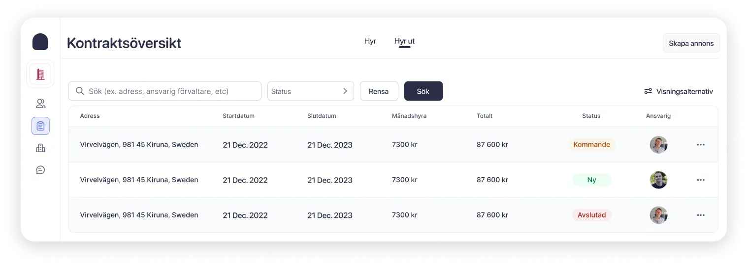 Reservation example